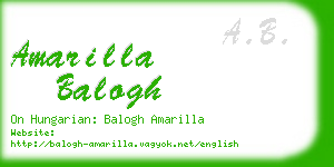 amarilla balogh business card